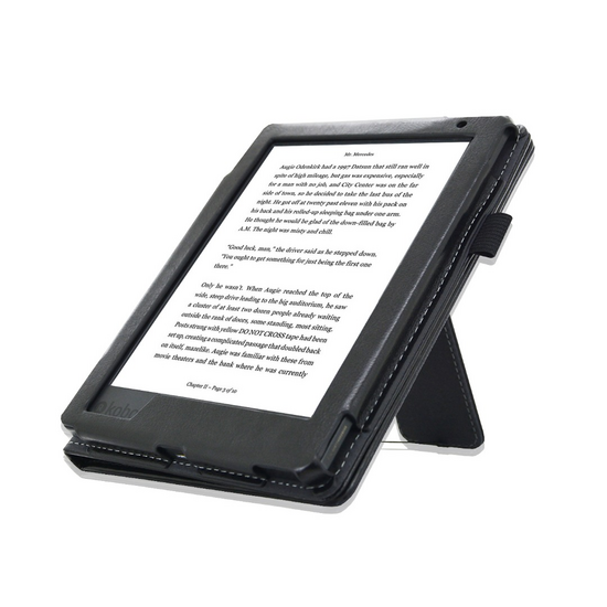 Kobo Aura H2O Edition 2 (6,8&quot;) N867 - 2in1 Stand Cover / Hoesje / Sleepcover - Zwart