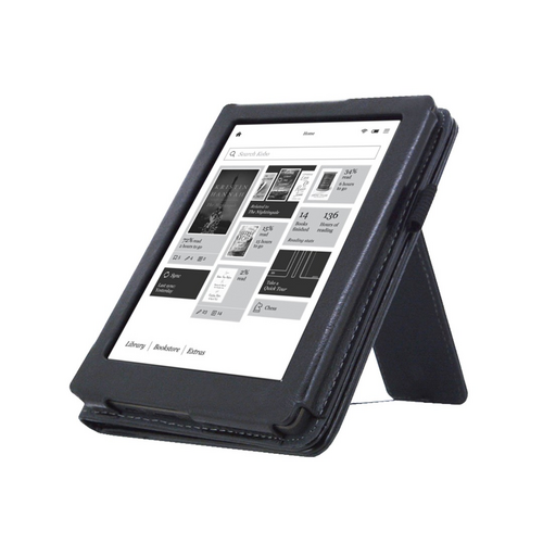 Kobo Glo HD (6") N437 - 2in1 Stand Cover / Hoesje / Sleepcover - Zwart