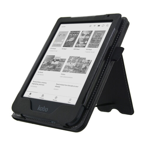 Kobo Clara BW (6") N365 - 2in1 Stand Cover / Hoesje / Sleepcover - Zwart