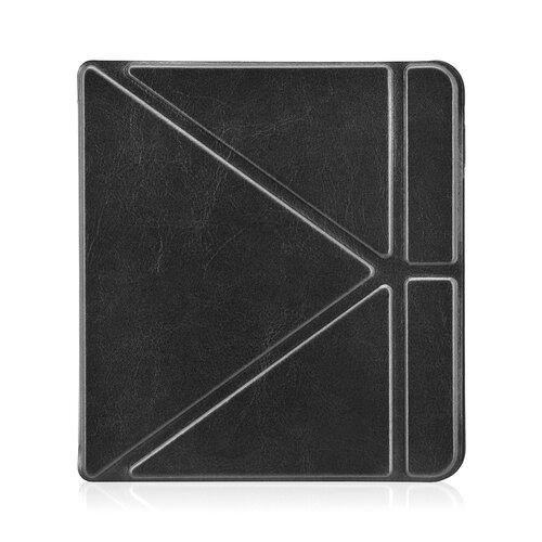 Kobo Libra Colour (7") N428 - Origami Hoes / Slimfit Sleepcover - Zwart